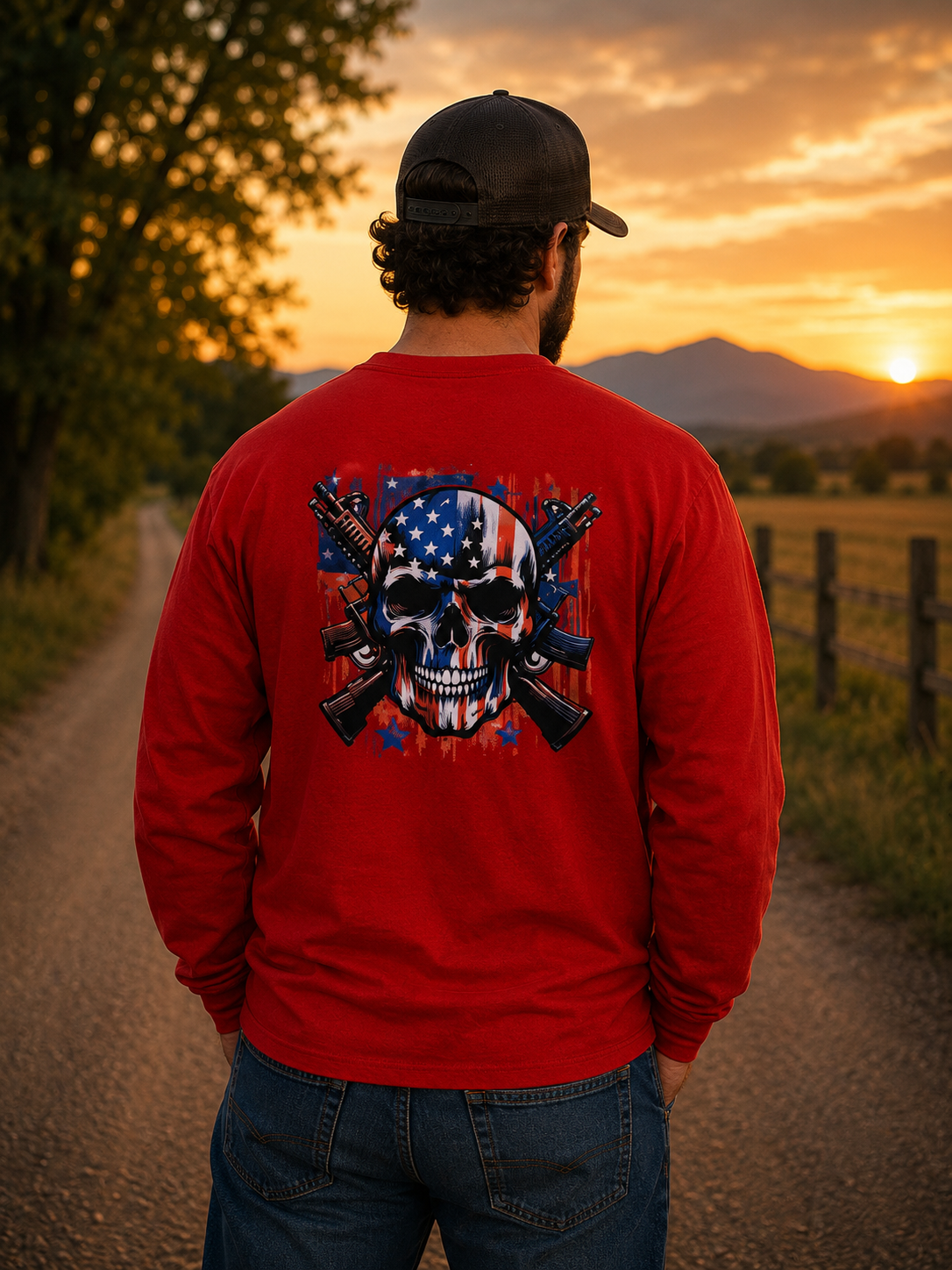 Longsleeve Red Fifth Amendment T-Shirt