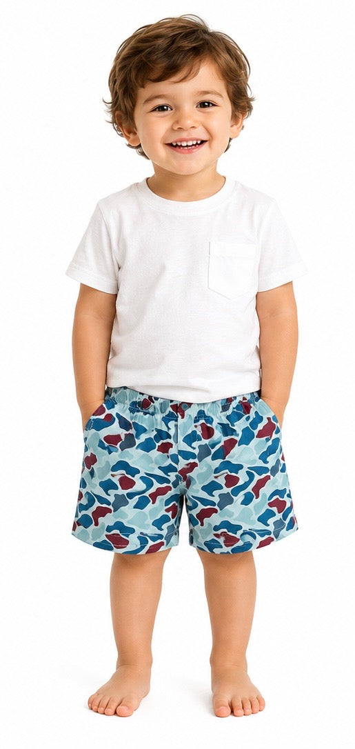 Boy's Blue Camo Shorts
