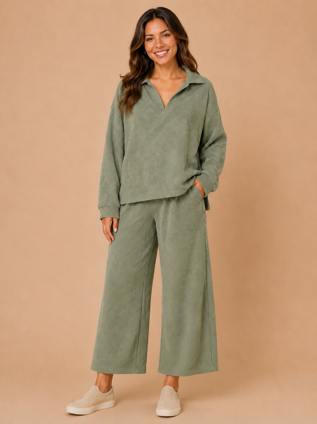 V-Neck 2 Piece Set