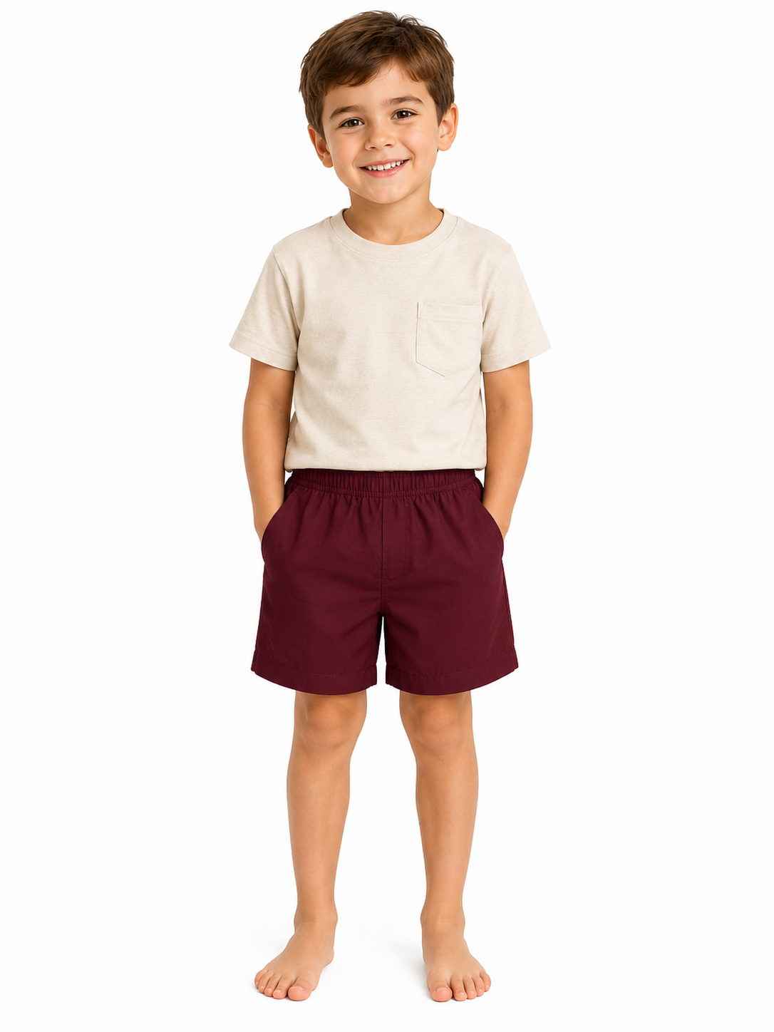 Boy's Maroon Shorts