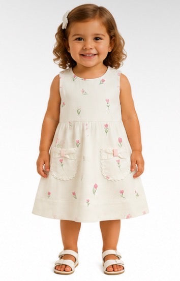 Girl's Tulip Dress with Pockets