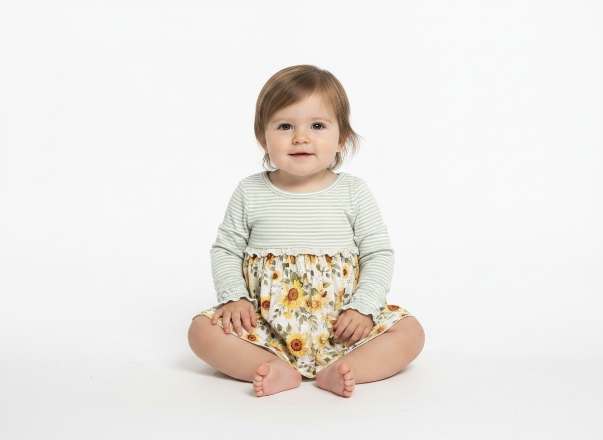 Girl's Sunflower Onesie