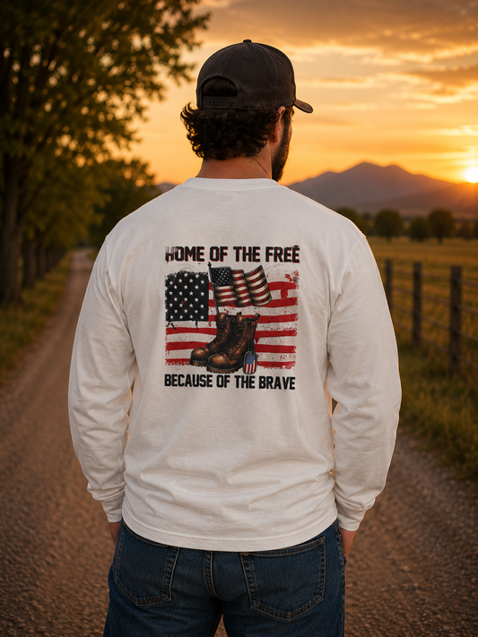 Longsleeve 'Home of the Brave' T-Shirt