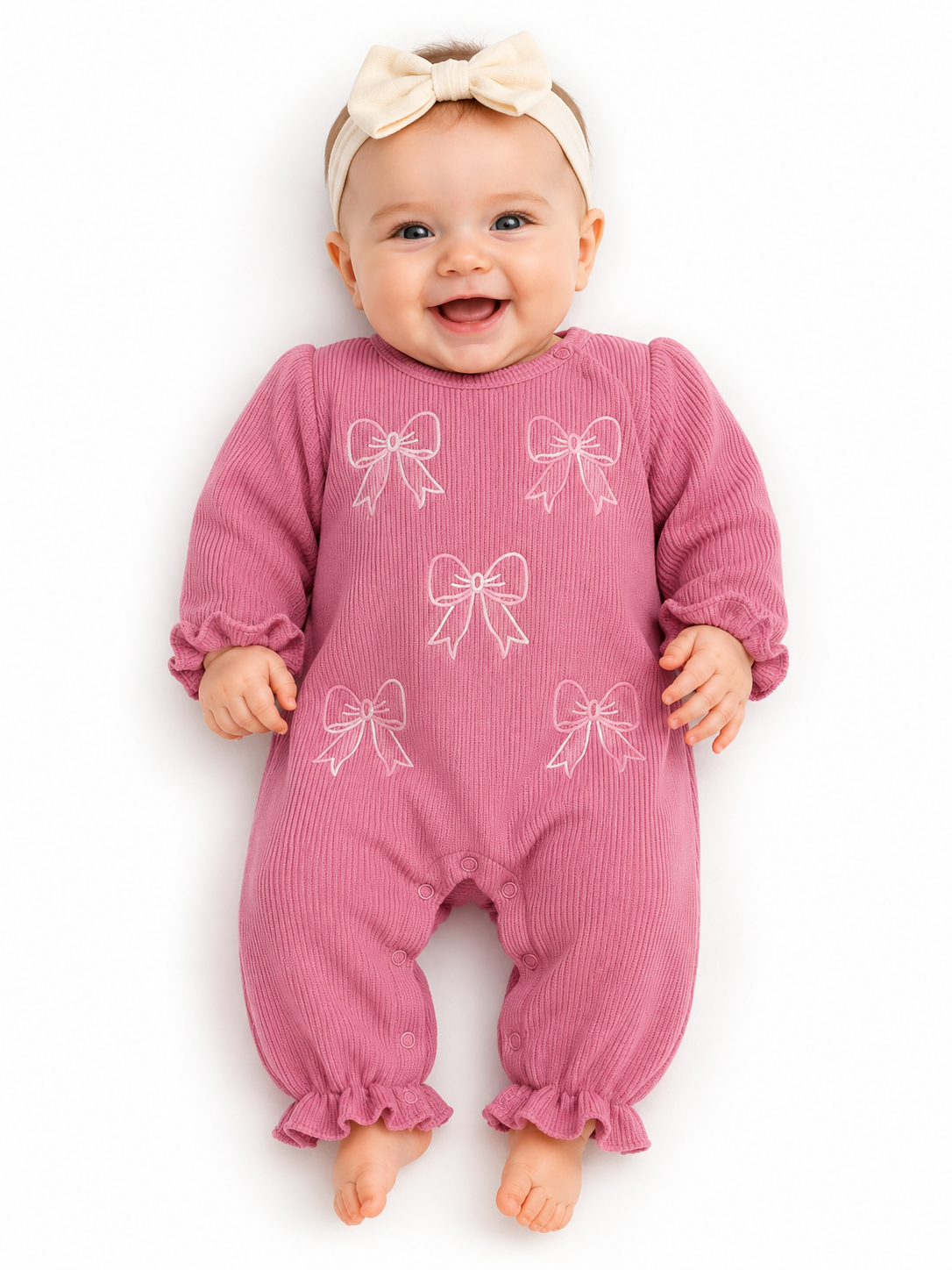 Infant Pink Onesie with Bows