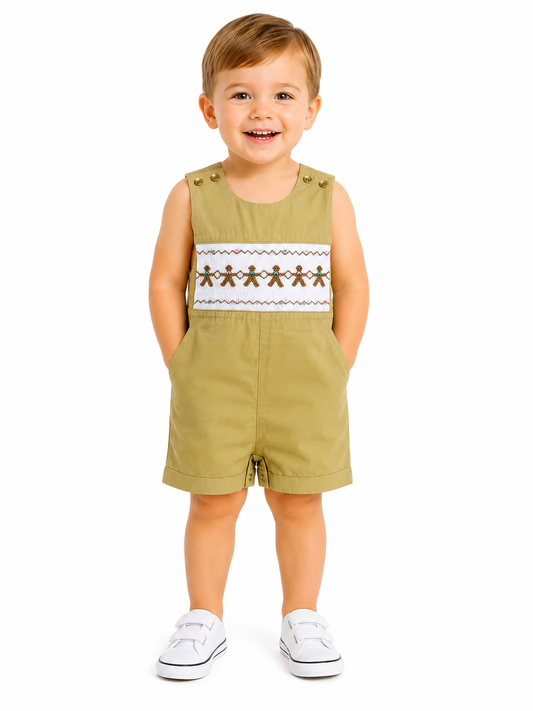 Boy's Gingerbread Man Jumpsuit