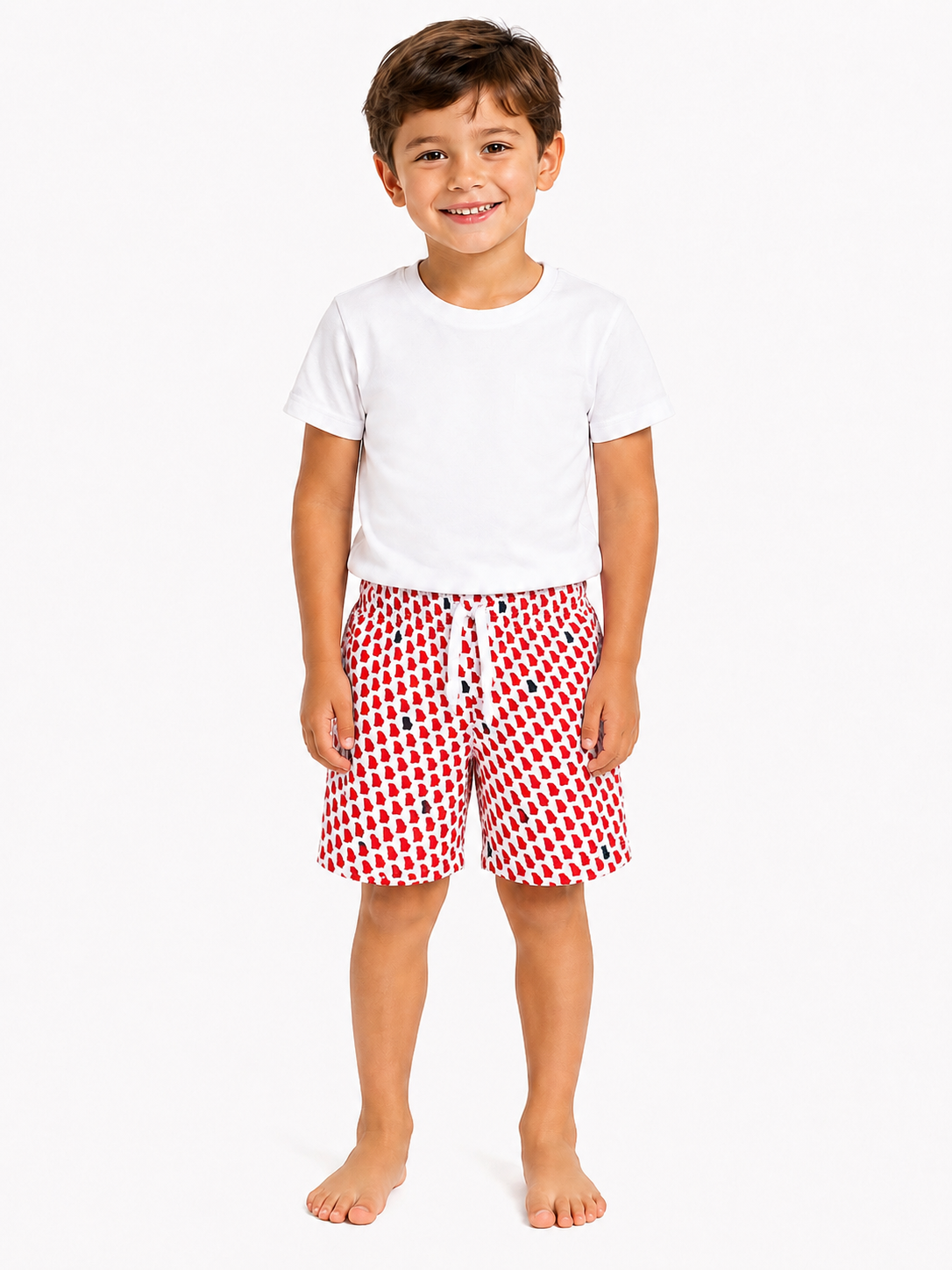Kid's Red and White Shorts
