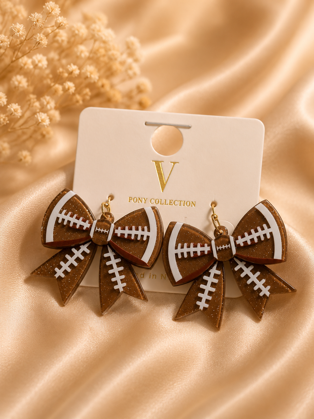 Large Sport Bow Earrings