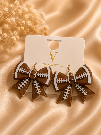 Large Sport Bow Earrings