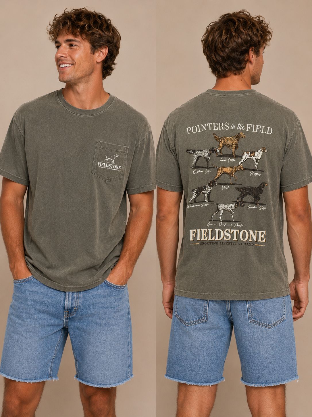 Adult Fieldstone Dog T-Shirt