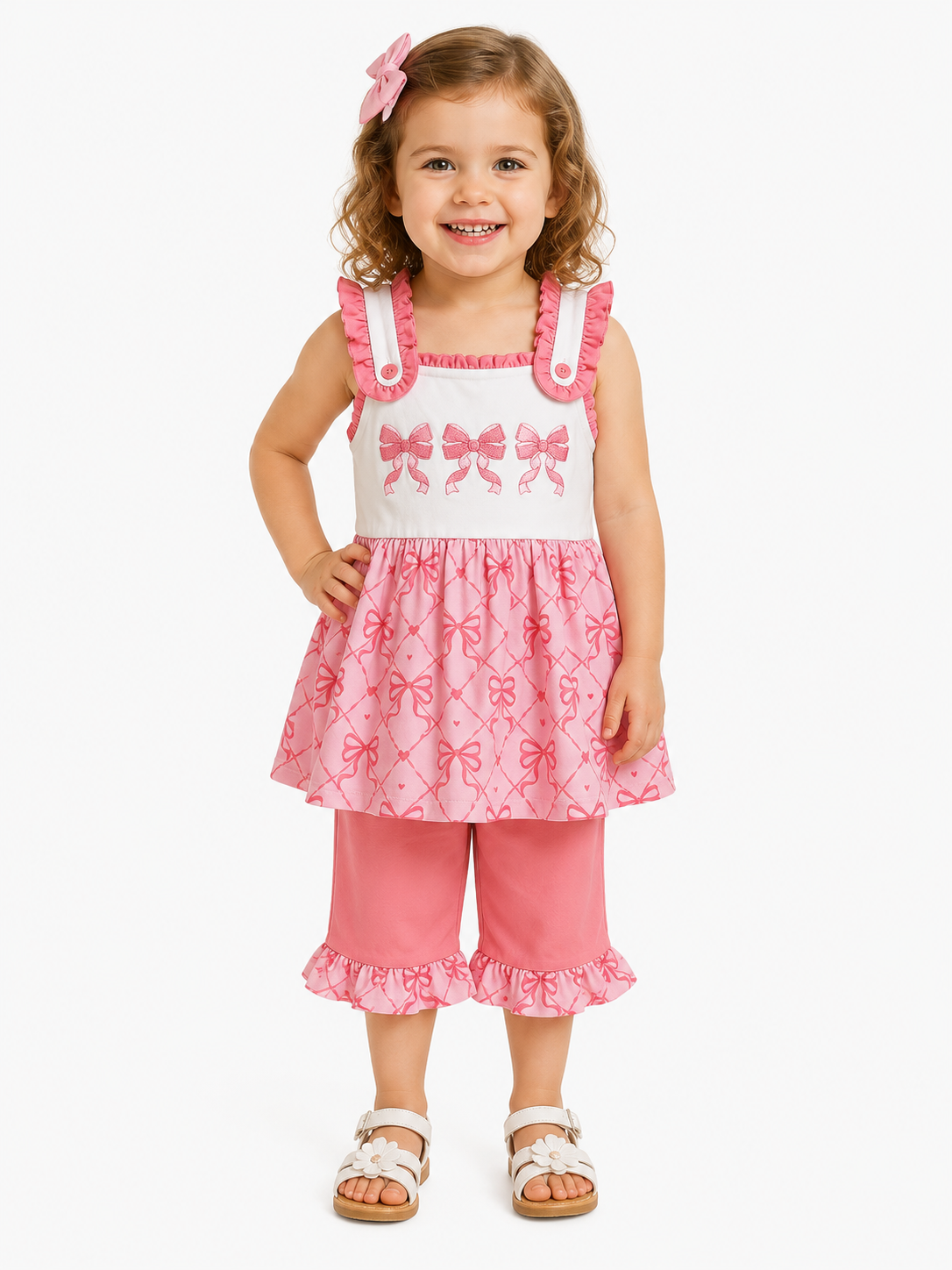 Girl's Pink Bow Outfit