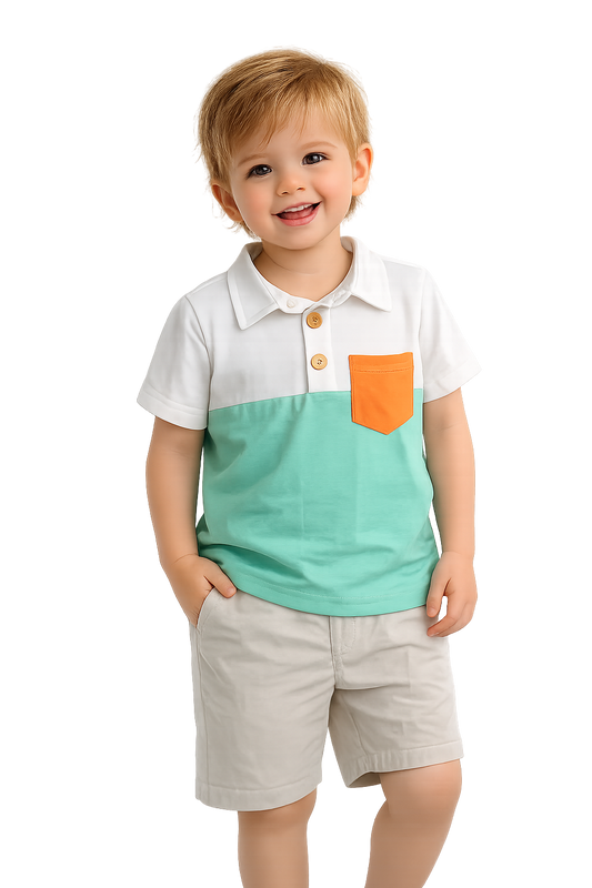 Boy's Block Polo