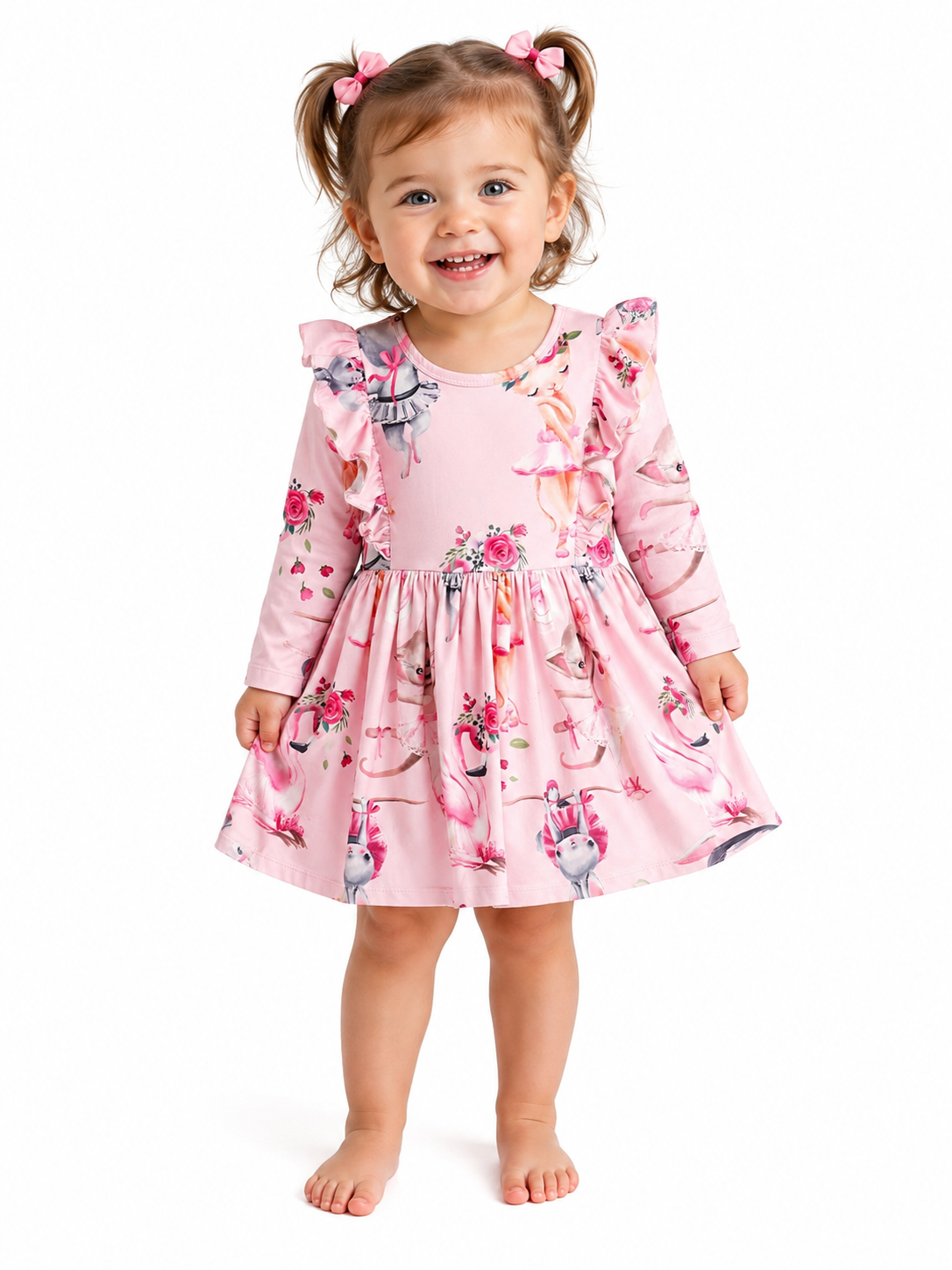 Girl's Ballerina Dress with Ruffles