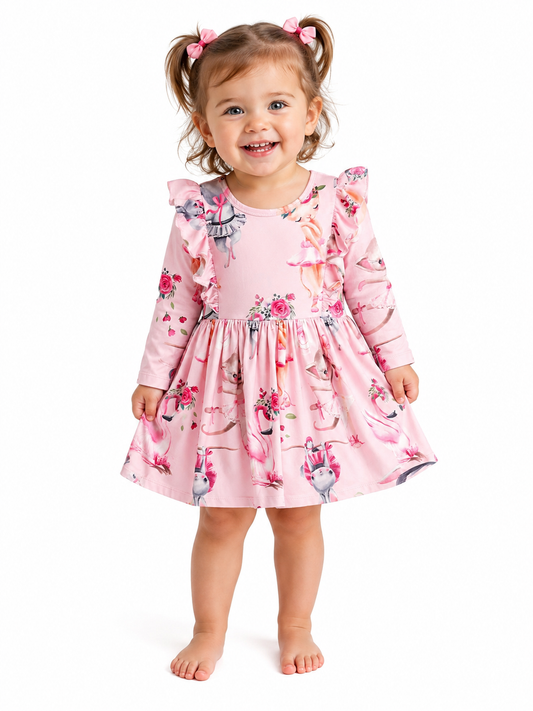 Girl's Ballerina Dress with Ruffles