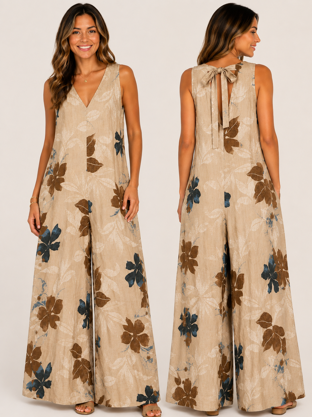 Camille & Co. Multicolored Floral Jumpsuit
