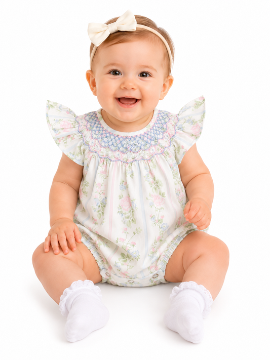 Infant Floral Smock One-Piece
