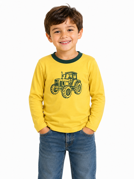 Boy's Longsleeve Tractor Shirt