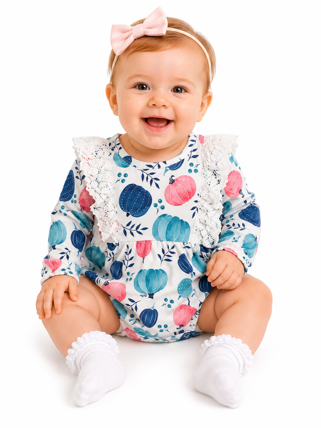 Infant Multi-Color Pumpkin Bodysuit
