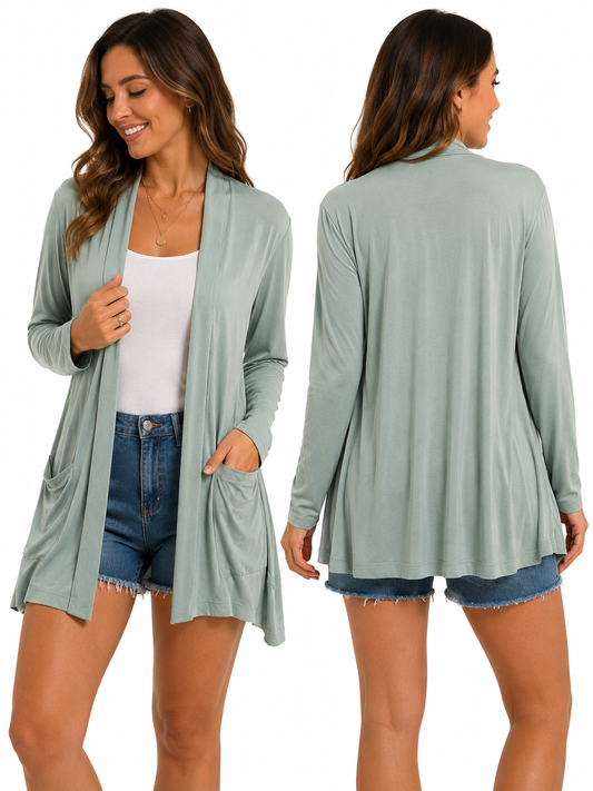 Cotton Cardigan with Pockets