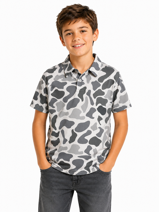 Boy's Camo Button Up Shirt