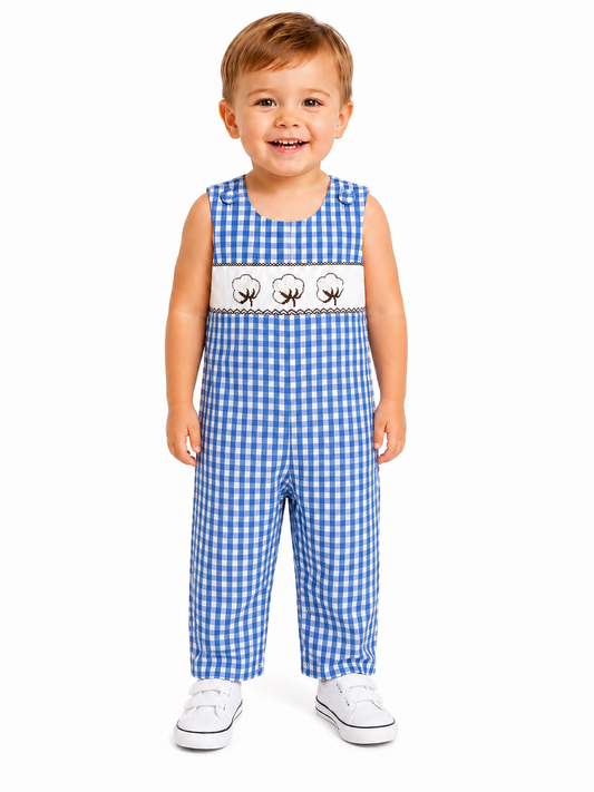 Boy's Cotton Bulb Smock Jumpsuit