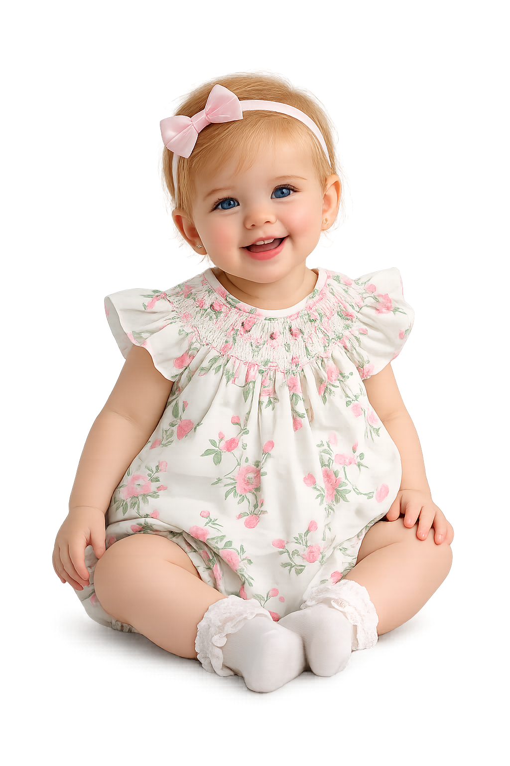 Infant Rose Smock Bodysuit