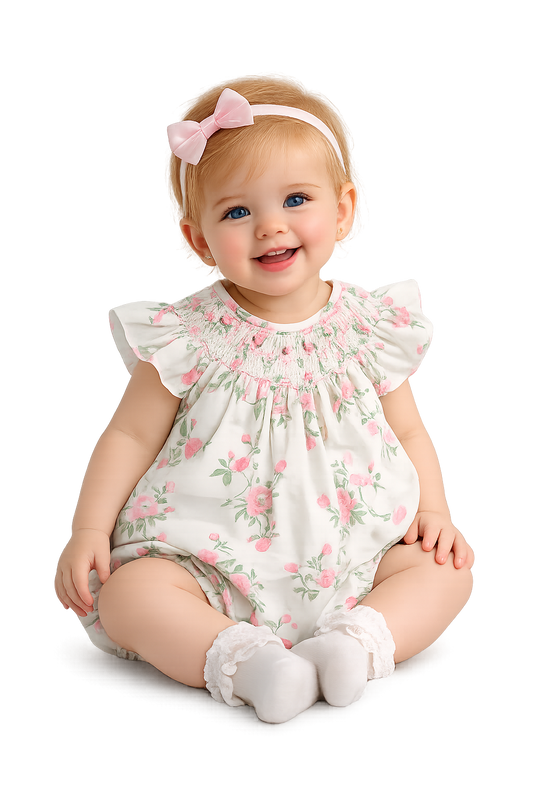 Infant Rose Smock Bodysuit