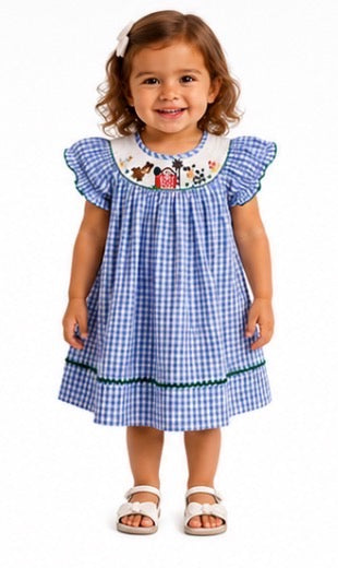 Girl's Farm Smock Dress
