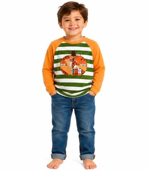 Unisex Patchwork Pumpkin Shirt