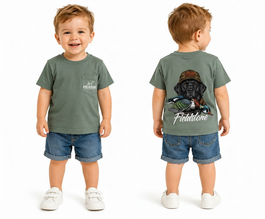 Boy's Fieldstone Dog with Hat T-Shirt