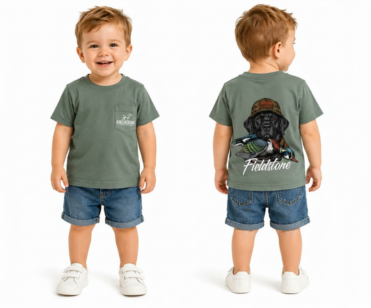 Boy's Fieldstone Dog with Hat T-Shirt